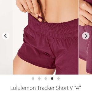 Lululemon Tracker Short V *4"